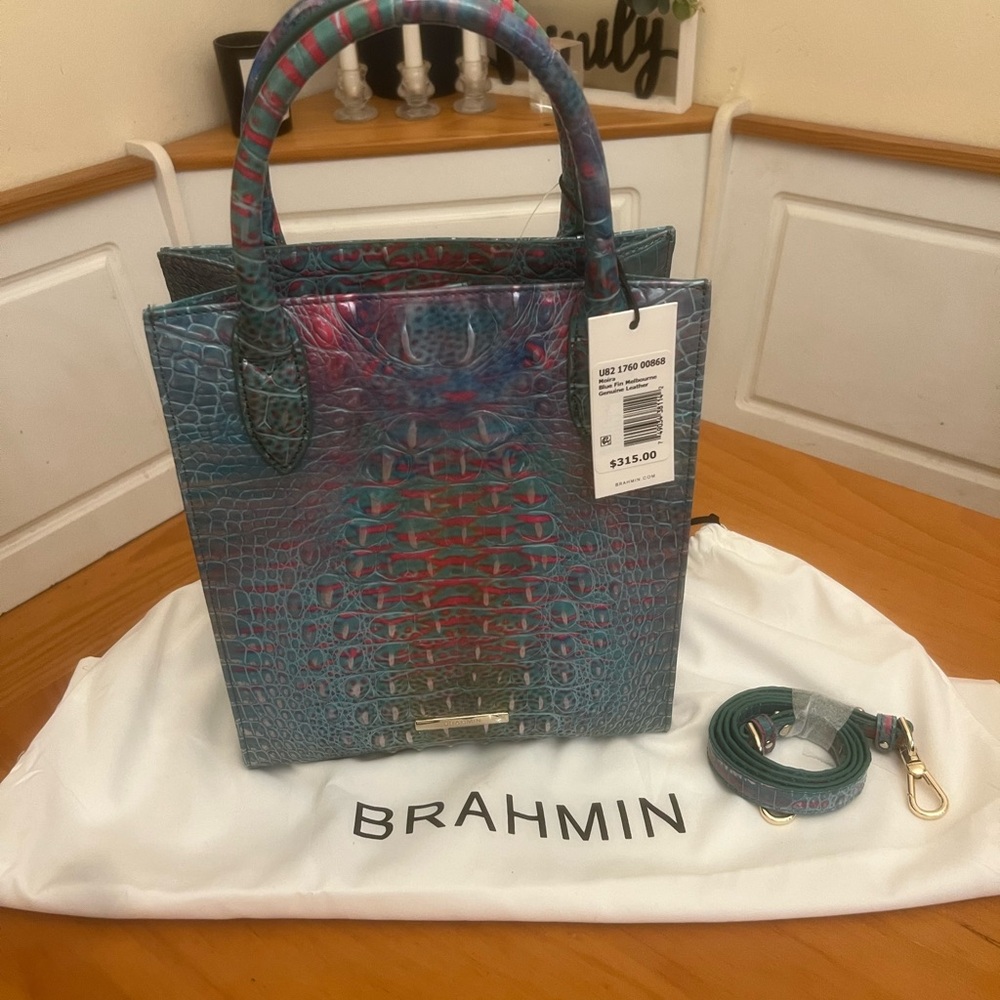 New Brahmin with tag, dust bag and cross body strap